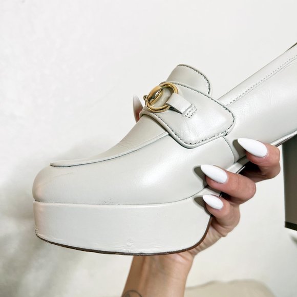 Steve Madden Cinderella White Leather Slip On Loafers 7.5 - Picture 6 of 11